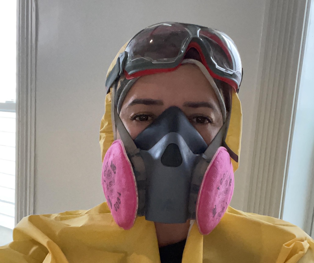 Monarch Restoration specialists in protective gear.
